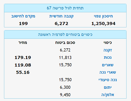 ניתוח תיק פנסיוני